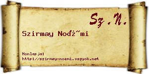 Szirmay Noémi névjegykártya